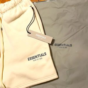 Essentials Cream Sweat Shorts